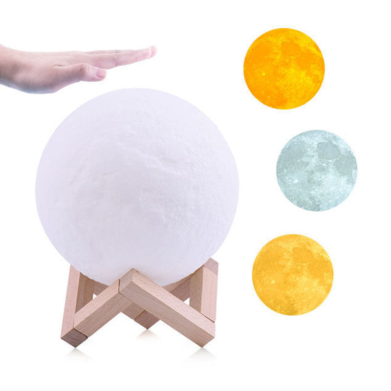 Personalization Luna Moon Lamp Night Light 3D Print Moonlight LED Dimmable Touch/Pat/Remote Switch Rechargeable