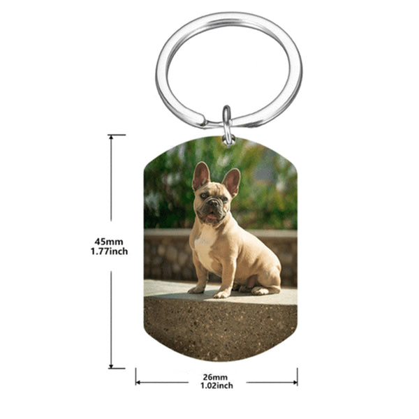 Personalized Once By My Side Dog Cat Gift Keychain