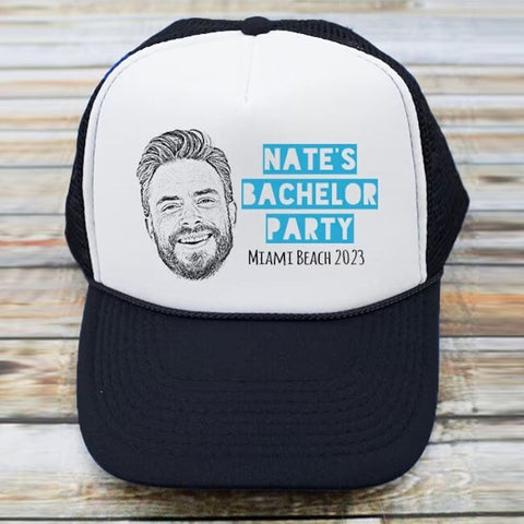 Bachelor Party Trucker Hat | Custom Photo - Bachelor Party Hats