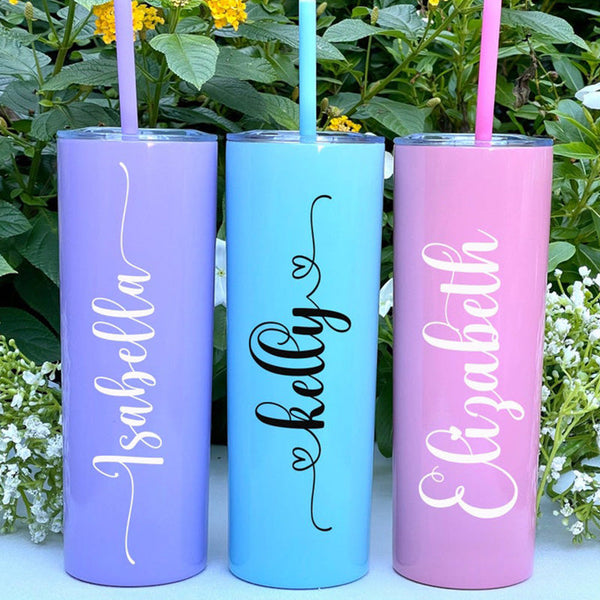 Custom Tumbler with Lid and Straw - Personalized Tumbler, Personalized Gift for Mom, Gift for Her