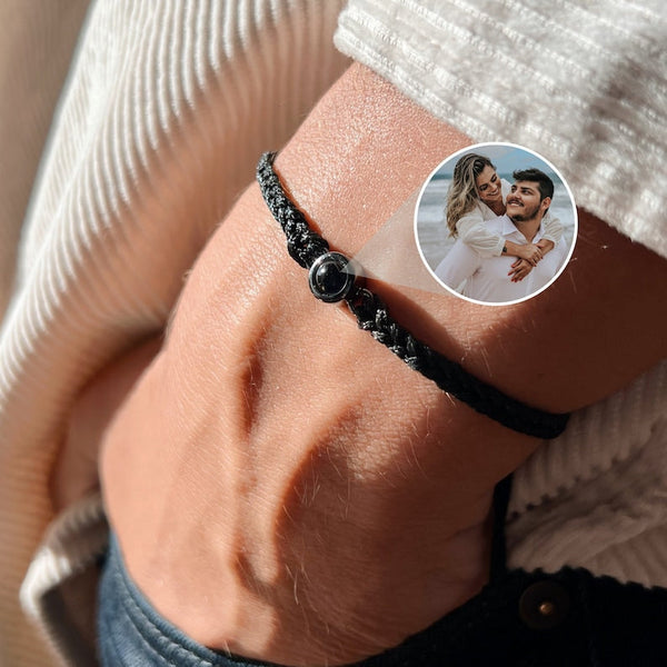 Photo bracelet   Couples bracelet   Projection bracelet   Boyfriend bracelet  Bracelet for him  Memorial bracelet  Gift for him