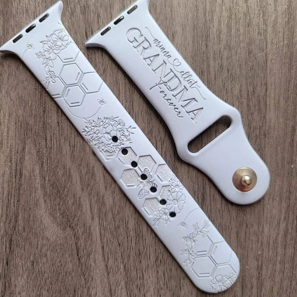 Personalized watch Band - mothers gift - Engraved Watch Band