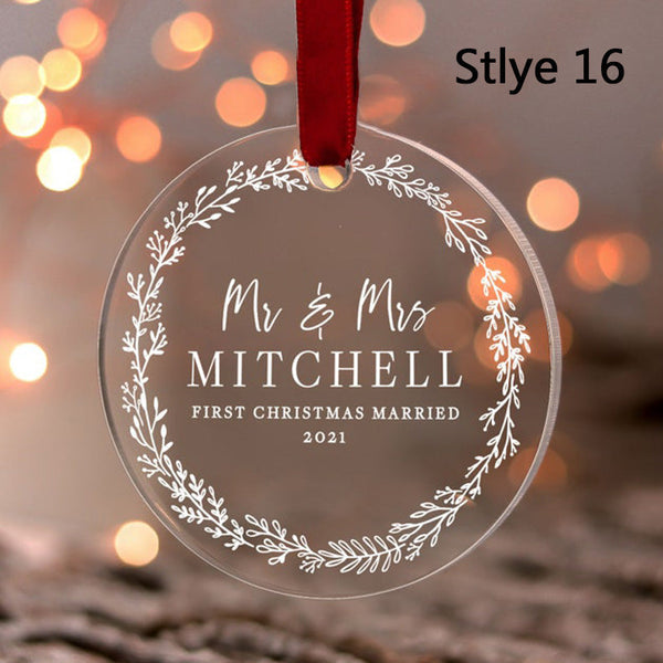 Our First Christmas Engaged Ornament Custom Name Engagement Gifts