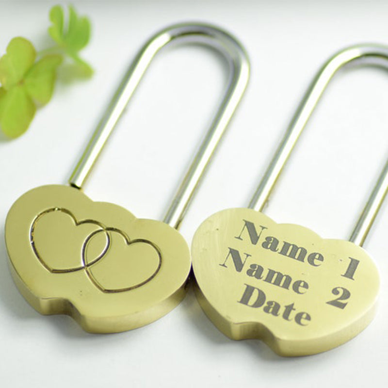 Boyfriend Gift Love Lock Engraved Fathers mothers day Padlock wedding engagement anniversary bridge gift