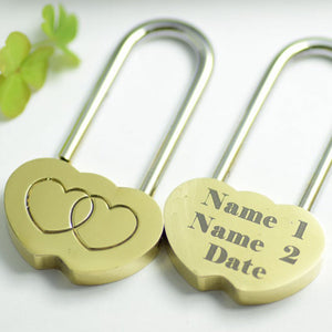 Boyfriend Gift Love Lock Engraved Fathers mothers day Padlock wedding engagement anniversary bridge gift