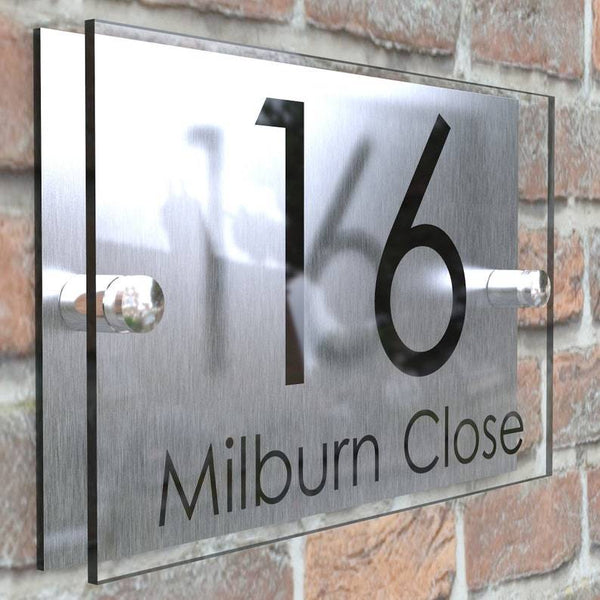 Contemporary Property Number Door Sign Plaque