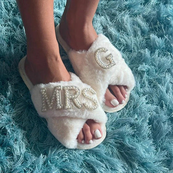 Mom Personalized Christmas Gift,Christmas Gift for her Spa Slippers,Customized Rhinestone slippers,Christmas gift for mom wife nana slippers