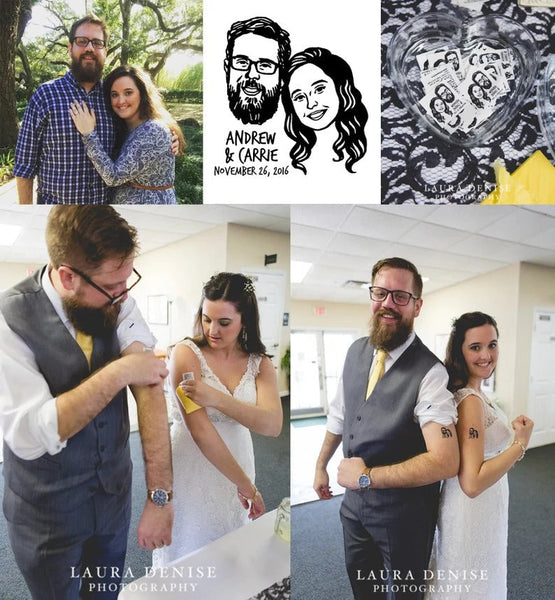 Customizable Temporary Wedding Tattoos