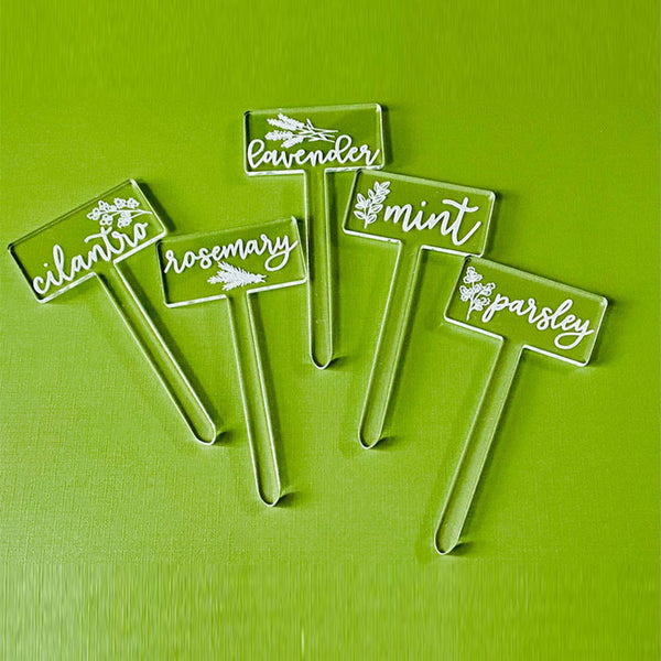 Durable Garden Stakes, Great as Kitchen Herb Signs, Succulent Plant Labels, Small Vegetable Planter Markers, Gift for Gardening Lover