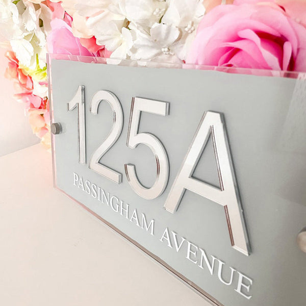 Large House Door Sign, Personalised House Sign, Acrylic House Sign, House Number Sign