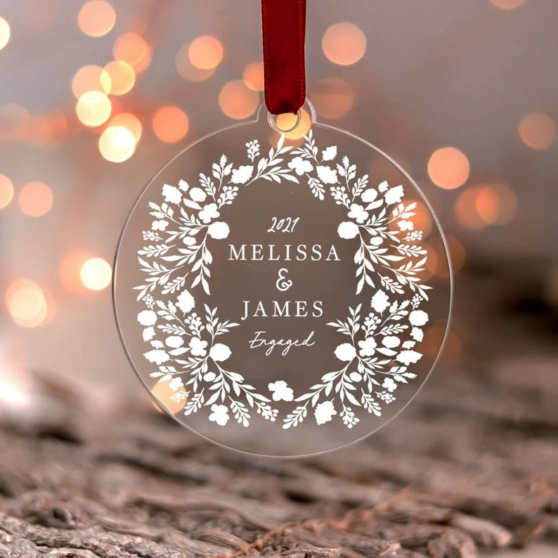 Our First Christmas Engaged/Married Ornament Christmas Gift