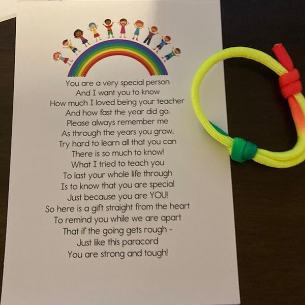 Gifts for Students  Last Day of School Bracelet and Card Sets