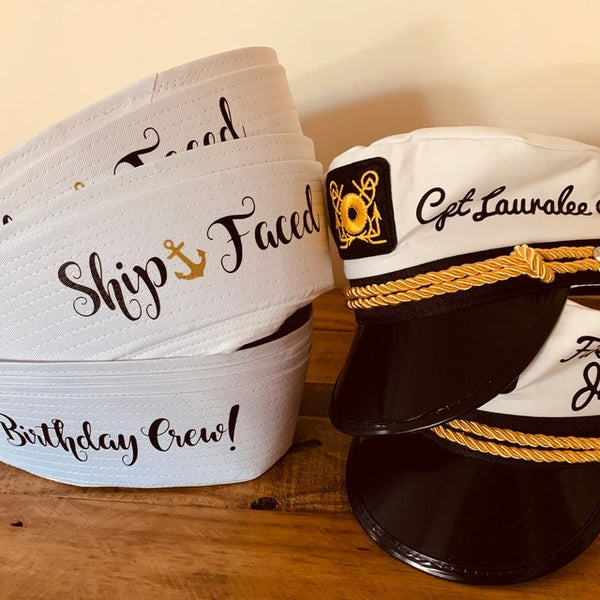 Nautical Captain's Hat, Gift for New Boat Owner, Captain Hat, First Mate Hat, Skipper