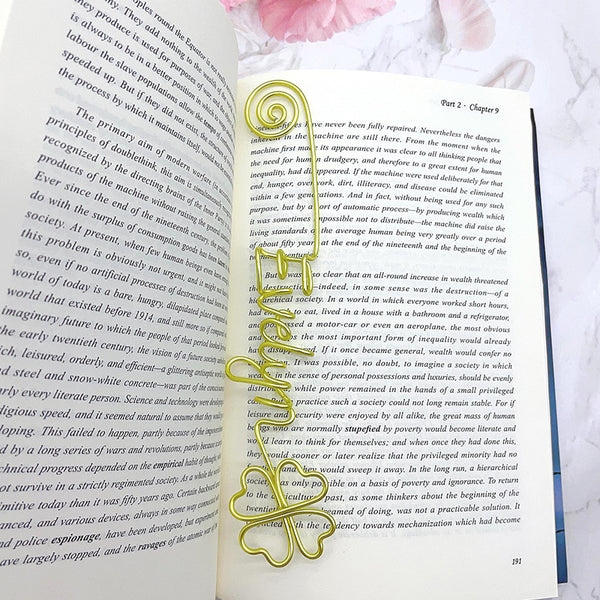 Four Leaf Clover Bookmark A Personalized Wire Name