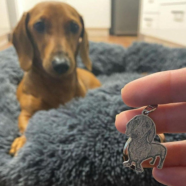 Engraved Pet Photo Personalized Keychain