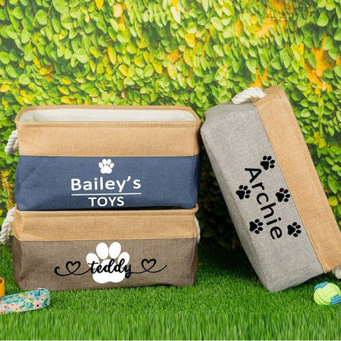 Custom Dog Storage Basket Personalized Dog Toy Basket Dog Toy Box