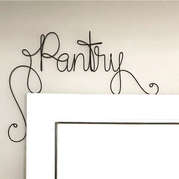 Unique Wire Pantry Door Sign