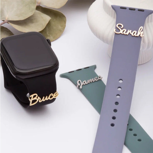 Apple Watch Compatible Name Charm Personalized Watch Band Charm  Watch Accessories  Custom Apple Watch Compatible Charm