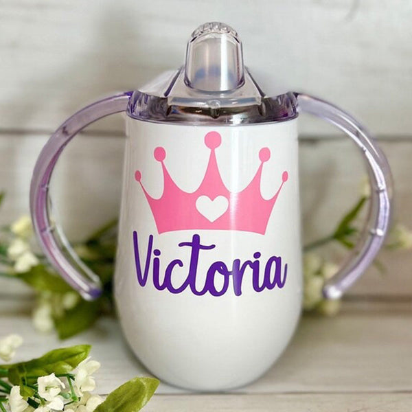 Princess Crown Sippy Cup / Stainless Steel Toddler / Baby Shower Gift / Training