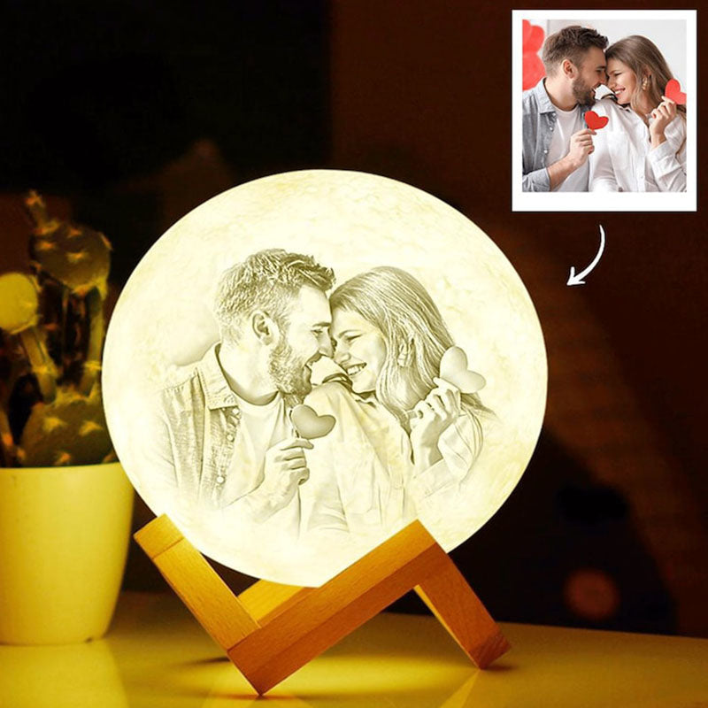 Personalization Luna Moon Lamp Night Light 3D Print Moonlight LED Dimmable Touch/Pat/Remote Switch Rechargeable