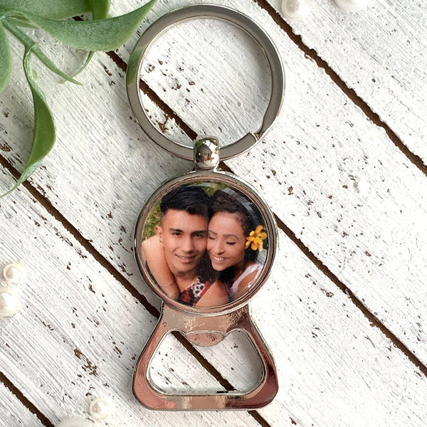 Custom Picture, Bottle Opener Key Chain Boyfriend Keychains, Gift For Boyfriend, Anniversary Gift