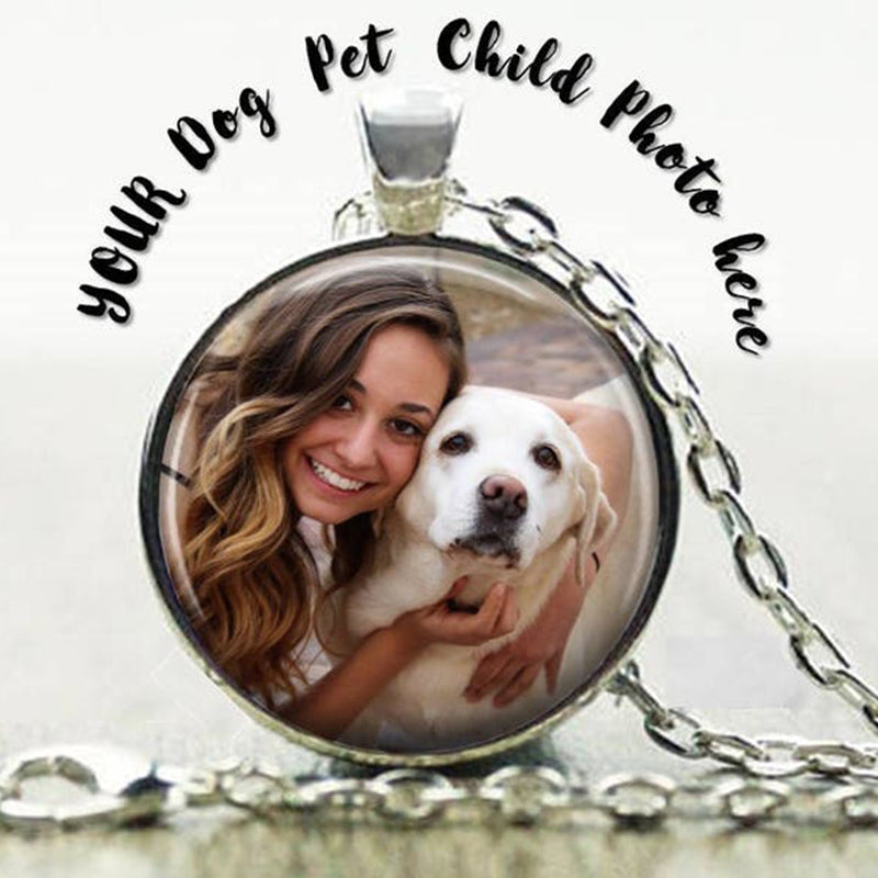 Personalised Silver Double Sided Photo Pendant Necklace, Personalized Photo Necklace