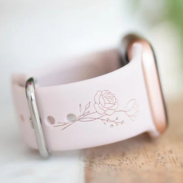 Do It With All Your Heart, Women Watch Band, Engraved Watch Band, Compatible with Apple Watch