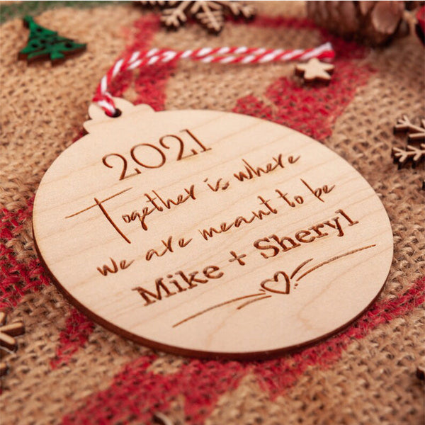 Togetherness Christmas Tree Bauble 2021, Keepsake Gift For Couple