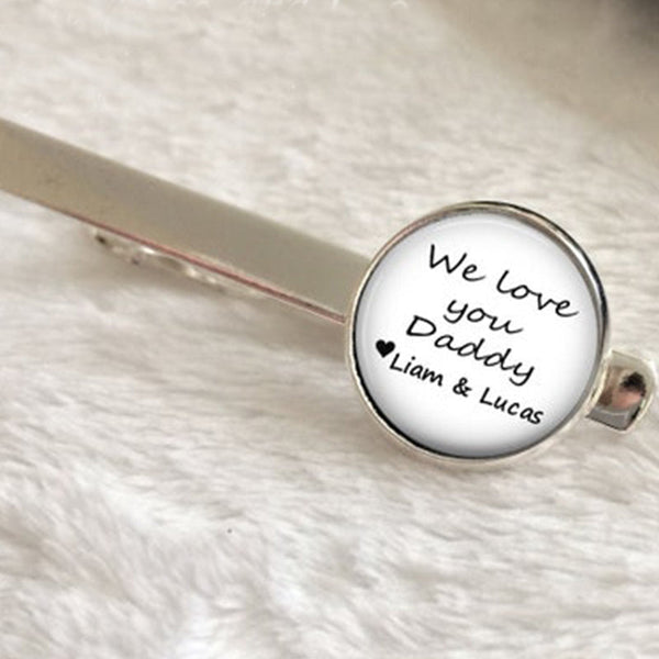 Custom Photo Tie Clip - Tie Bar - Personalized for Dad or Wedding - Men's Keepsake - Father's Day