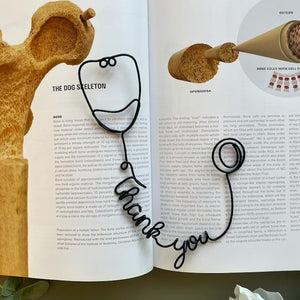 Personalised Stethoscope Bookmark | Wire Bookmark | Med Student Gifts