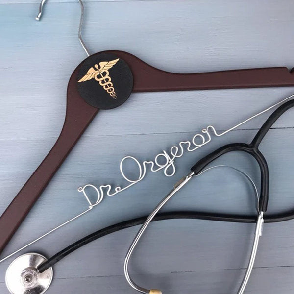 Unique Gift for Doctor, Birthday Gift for Doctor, Personalized Coat Hanger