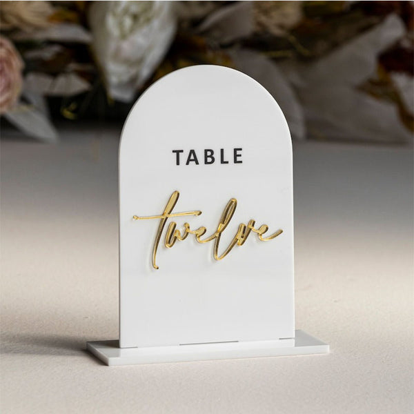 Black Acrylic Table Numbers - Wedding Table Decor