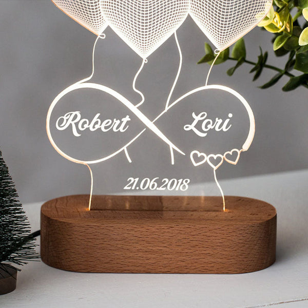 Personalized 3D Illusion Lamp Custom Acrylic Lamp Gift