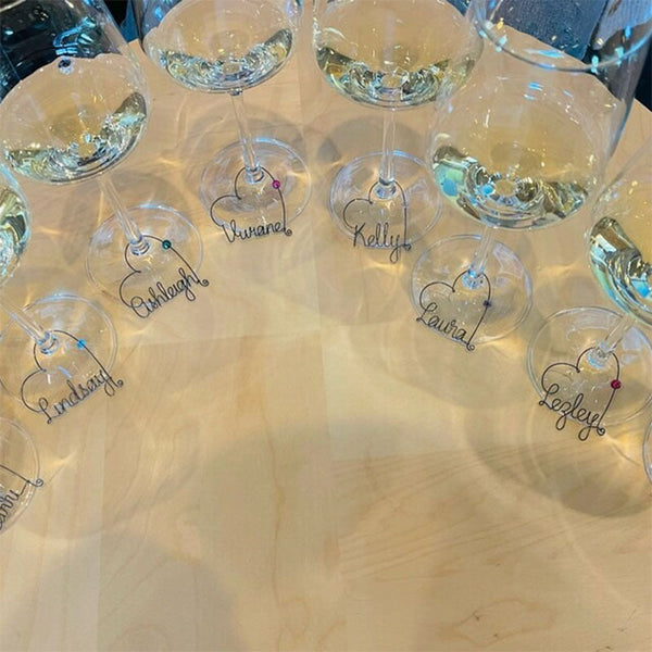 Personalized Wine Glass Charms, Personalized Wedding Favors