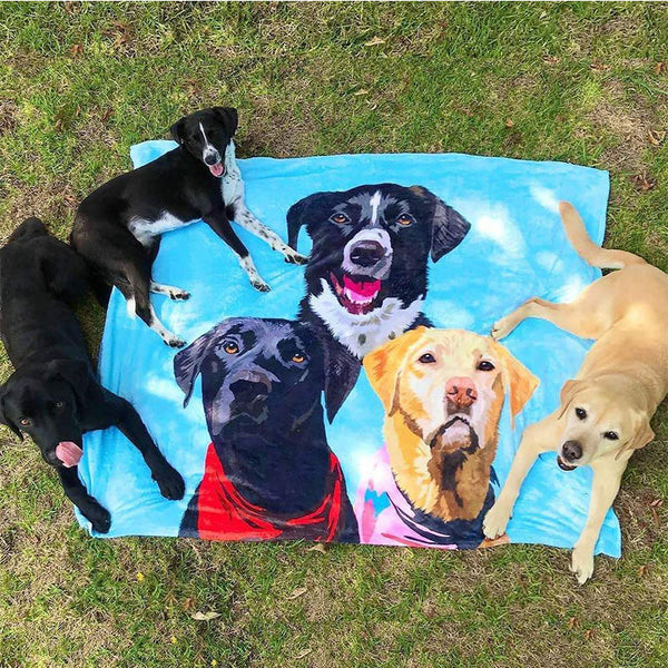 Photo Blanket Dog Blanket Pet Memorial Gifts Custom Printed Blanket