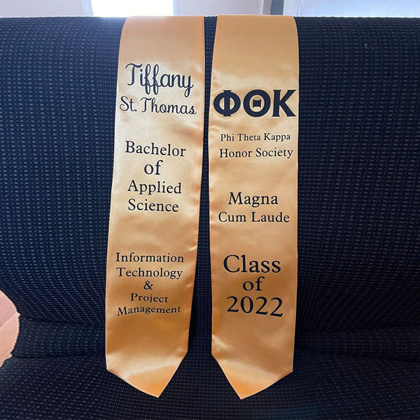 Custom Graduation Stole, High School Graduation Sash