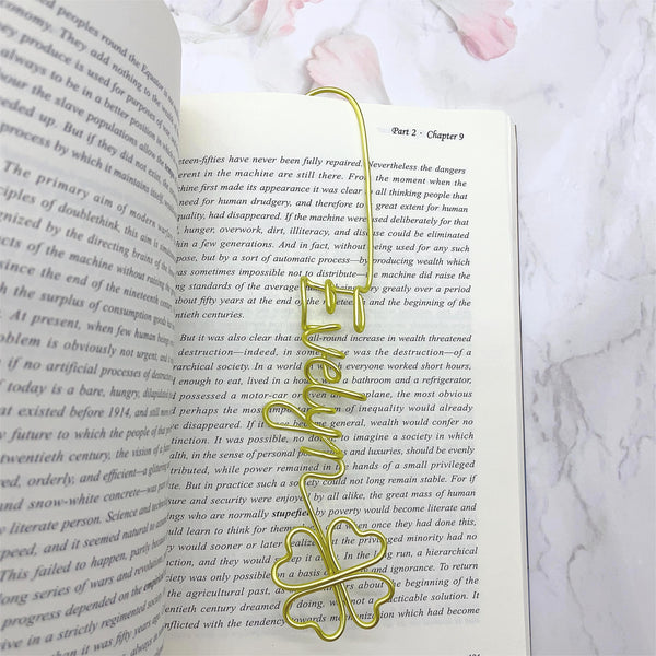 Four Leaf Clover Bookmark A Personalized Wire Name