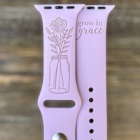 Grow in Grace iWatch Band, inspirational Apple Watch Band,  Grow in Grace