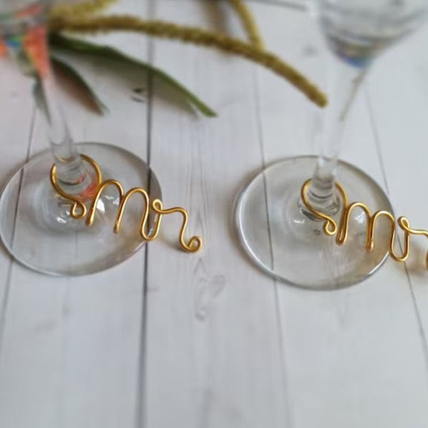 Wire Wine Charms - Rustic Wine Charms - Personalized Name Wine Charms - Custom Wine Charm - Champagne Charm - Wedding Gift