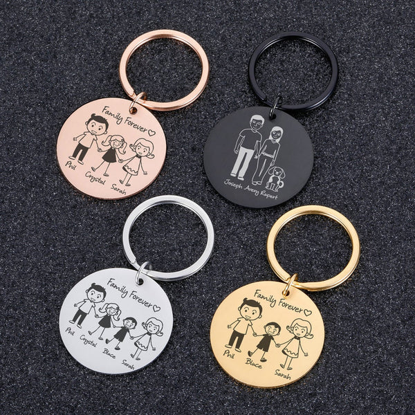 Customized Family Keychain Family Gifts