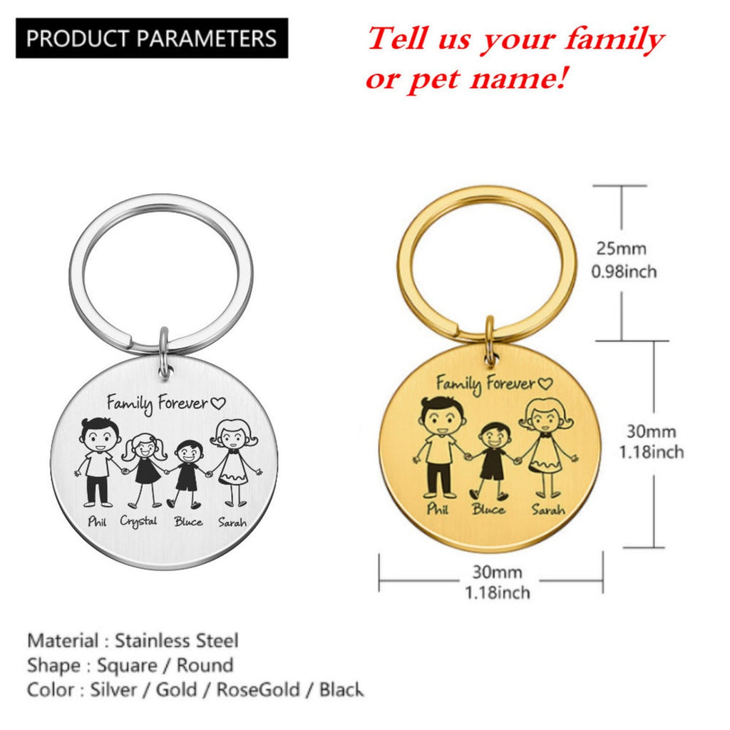 Customized Family Keychain Family Gifts