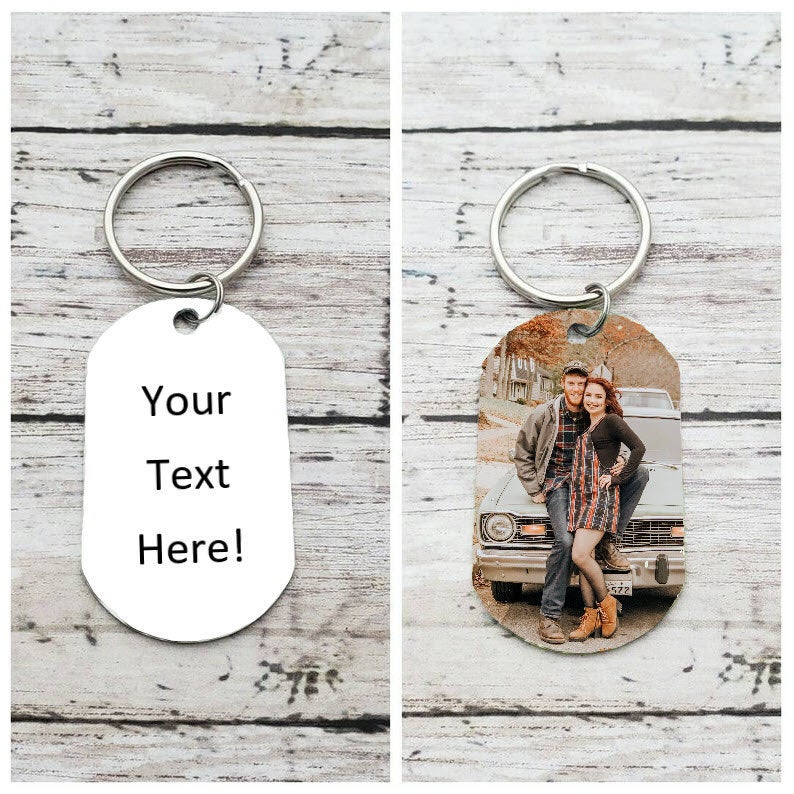 Double Sided Keychain, Custom Photo Keychain, Personalized Picture Keepsake