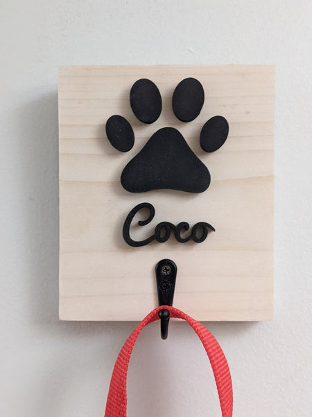 Personalized Pet Leash Wall Holder | Leash Hook | Pet Leash Hanger | Pet Leashes | Dog Lover Gift | Leash and Collar